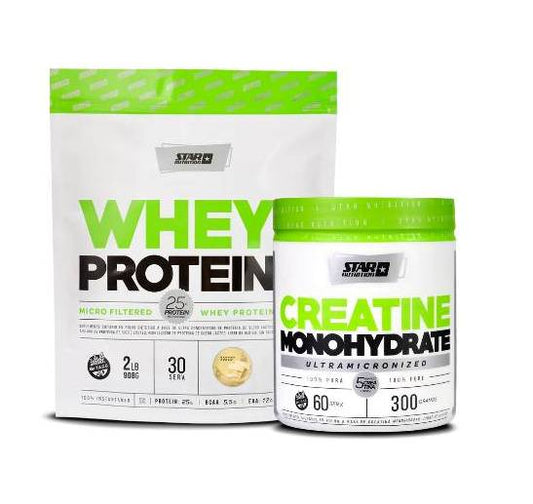 Whey protein 2LB + Creatina 300 Star Nutrition